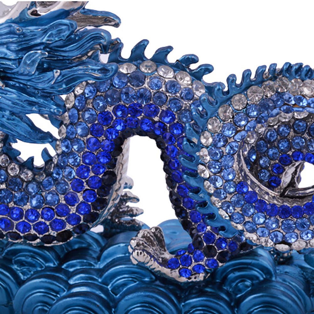 Statuette Bleue Dragon Chinois