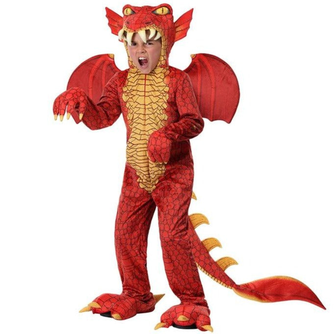 Cape deguisement enfant Dragon rouge - 3/4 ans