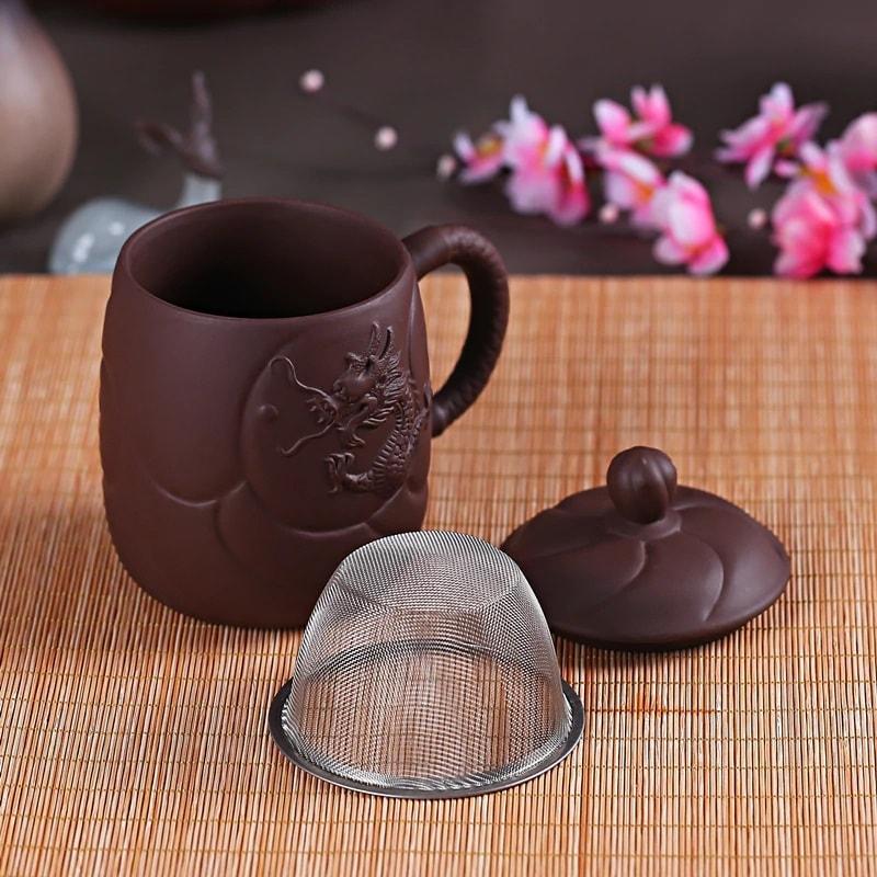 Théière avec passoire, 500 ml, isolante, en céramique, avec infuseur à thé amovible en acier inoxydable, infuseur à mailles fines, porcelaine pour un Théière avec passoire, 500 ml, isolante, en céramique, avec infuseur à thé amovible en acier inoxydable, infuseur à mailles fines, porcelaine pour un