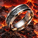Anneau Dragon <br> Réconciliation Celte (Acier)