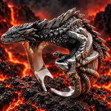 Bague Dragon Homme 3D Enroulé