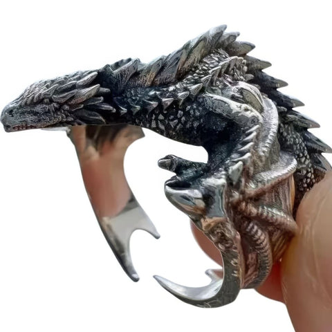 Bague Dragon Homme 3D Enroulé