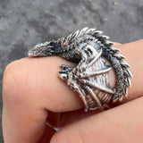 Bague Dragon Homme 3D Enroulé
