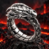 Bague Dragon <br> Ouroboros (Acier)
