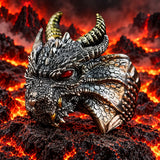 Bague Tête de Dragon Fantaisie