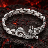 Bracelet Dragon <br> Argenté (Acier)