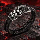 Bracelet Dragon <br> Griffes Mortelles (Cuir)