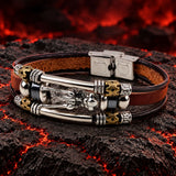 Bracelet Dragon <br> Porte-Bonheur Tibétain (Cuir)