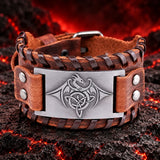 Bracelet Dragon <br> Tressage Celte (Cuir)