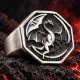 Chevalière Dragon Ailé Maléfique