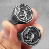 Chevalière Dragon Ailé Maléfique