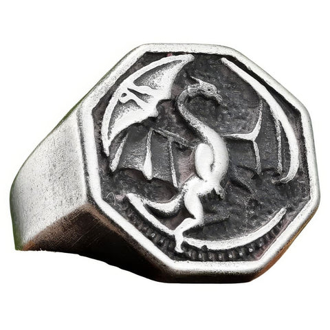 Chevalière Dragon Ailé Maléfique