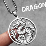 Collier Dragon Ailé Circulaire