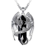 Pendentif Dragon Pierre Noire