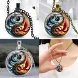Collier Cercle Dragon Yin Yang