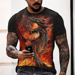 T-Shirt Dragon Flammes Infernales