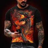 T-Shirt Dragon Flammes Infernales