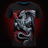 T-Shirt Dragon <br> Rose Mortelle