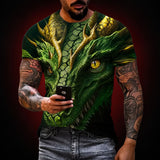 T-Shirt Tête de Dragon Vert