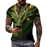T-Shirt Tête de Dragon Vert