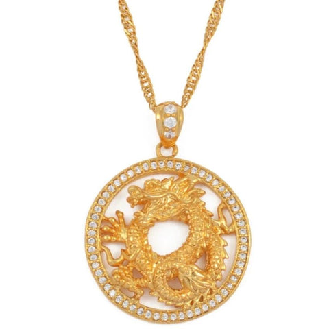 Collier Dragon Or