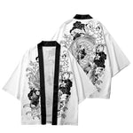 Kimono Dragon Asiatique Noir et Blanc