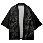 Kimono Dragon Chinois Noir et Blanc