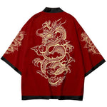 Kimono Rouge Dragon Chinois