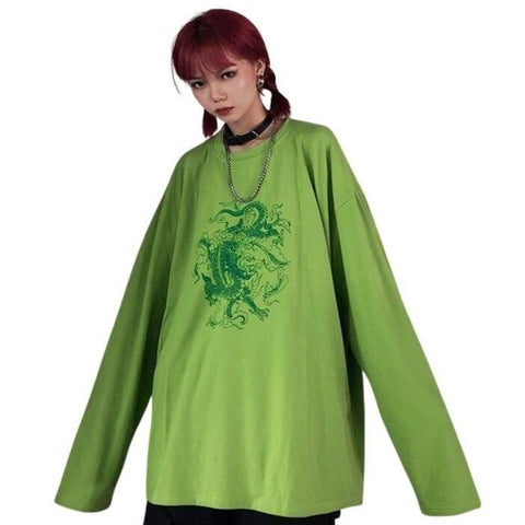 T-Shirt Dragon Vert