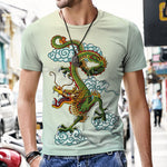 T-Shirt Dragon Chinois Céleste
