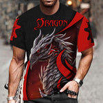T-Shirt Dragon Noir et Rouge