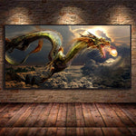 Flamme du dragon de Dragon Chronicles en poster, tableau sur toile
