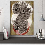 peinture Dragon Japonais