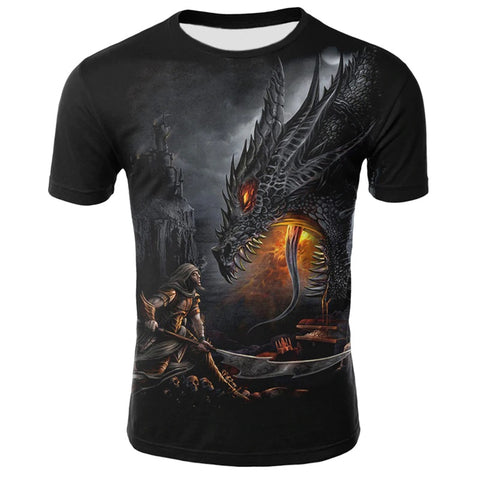 T-shirt Dragon sérigraphie 3, Extensible T-shirt Dragon sérigraphie 3, Extensible