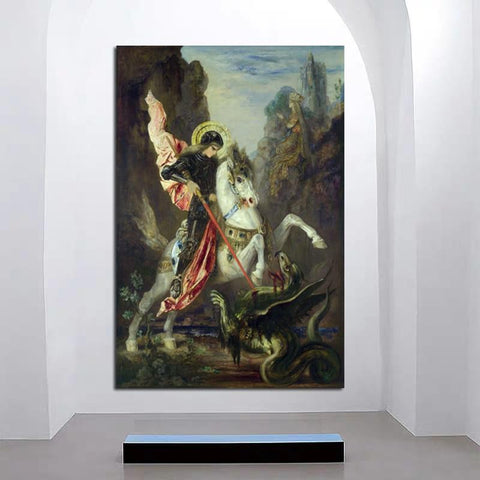 Tableau Peinture de Saint George et le Dragon